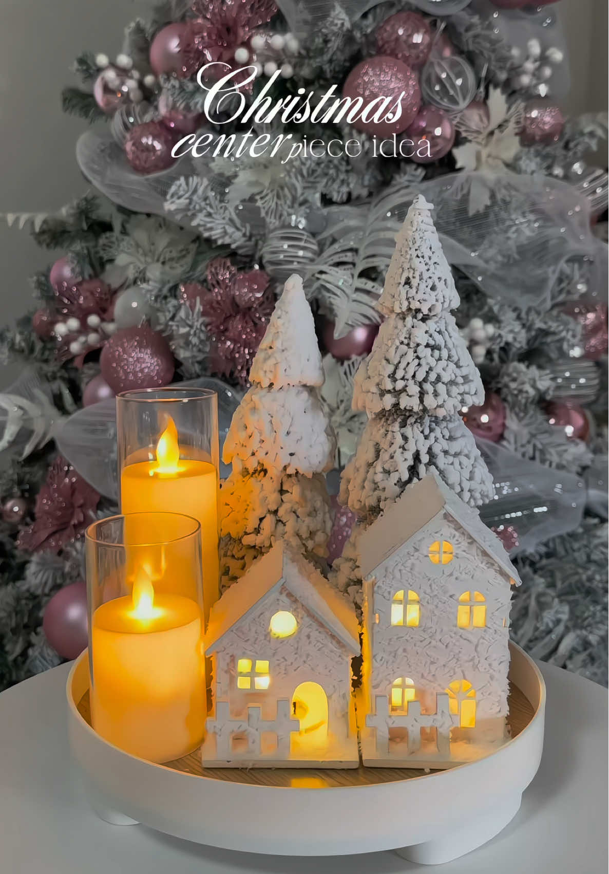 Replying to @daisy ✿ christmas centerpiece idea ❄️🎄 #christmas #christmascenterpiece #christmasdecor #snowchristmas 
