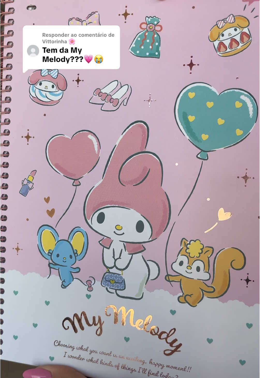 Respondendo a @Vittorinha 🌸 SHOPPE LINK NA BIO 💖#papelariabelem #papelariafofa #sanrio 