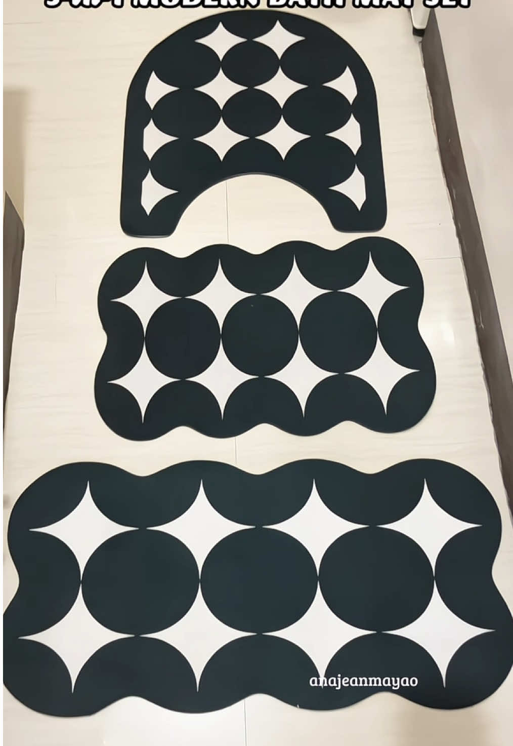 3in1 Modern Bath Mat Set #bathmat #bathroommat #sinkmat #toiletmat #mat 