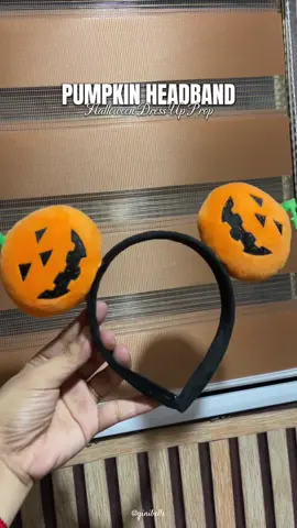 Pumpkin Headband for halloween party 🎃 #pumpkinhead #halloweenheadband #halloweencostume 
