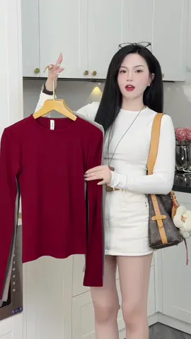 Áo thun trơn dài tay ôm body The Kim #champhanreview #aothun 