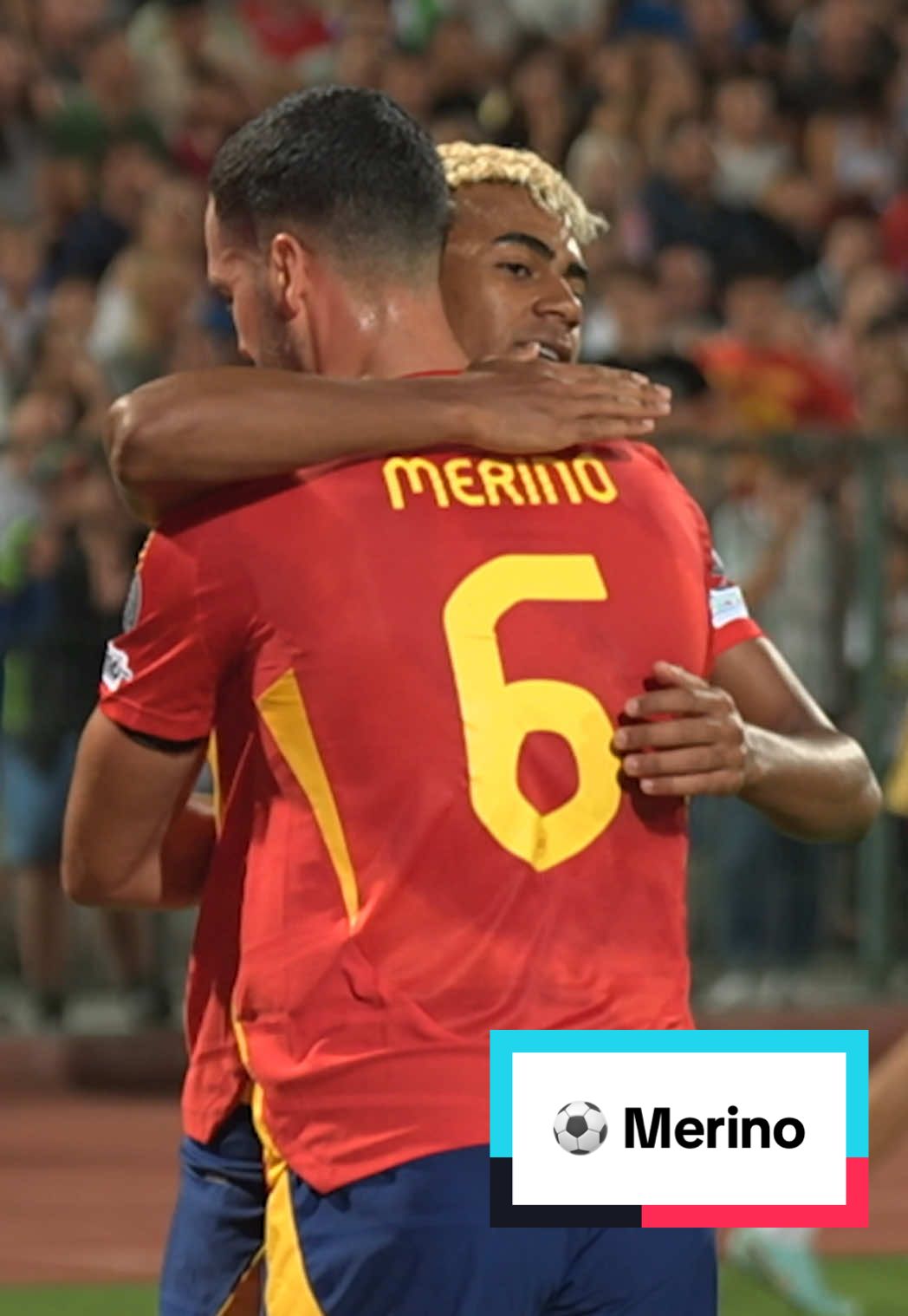 Y termino con este cabezazo made-in Mikel Merino. PD: Si, @Lamine Yamal está en todas. #VamosEspaña | #CopaMundialFIFA | #tiktokfootballacademy | #deportesentiktok 