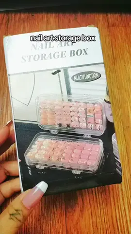 Three-Fold Press-On Nail Storage transparent plastic nail storage #nailstorage #storage #nailartstorage #fyp 