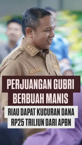 Terima kasih atas dukungan semua pihak, terutama masyarakat Riau. Perjuangan kita, membuahkan hasil. Pemprov Riau mendapatkan Kucuran Dana Rp25 Triliun dari APBN untuk Pembangunan.  Tahun ini, sejumlah proyek strategis mulai berjalan. Flyover Garuda Sakti akan segera dibangun untuk mengurai kemacetan. Jalan-jalan yang sering tergenang air di Kerinci juga akan kita tinggikan. Penataan kawasan wisata Candi Muara Takus pun jadi prioritas, begitu juga pembangunan turap di Indragiri Hulu untuk mencegah banjir dan longsor. Kami ingin masyarakat nyaman, konektivitas lancar, dan ekonomi terus bergerak.