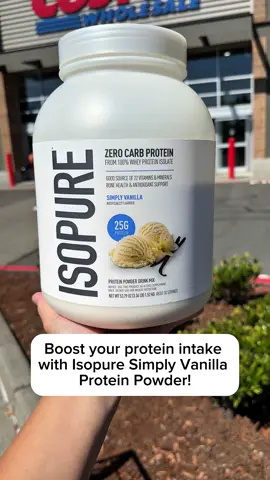 #isopurepartner  Struggling to meet your daily protein needs? Say less! @Isopure Low Carb Simply Vanilla Protein Powder is here to help you level up your routine!  📍Available now online and in @costco clubs nationwide! ✅25g of ultra-filtered protein, 0g carbs, 0g sugar, and a new look & improved taste 😋The perfect boost for your smoothies 🥤, morning coffee ☕, or even baked into pancakes 🥞 🛒 Grab a tub on your next run and make meeting your protein goals easier and tastier with Isopure! #MoreOfWhatMatters #costco #costcodeals 