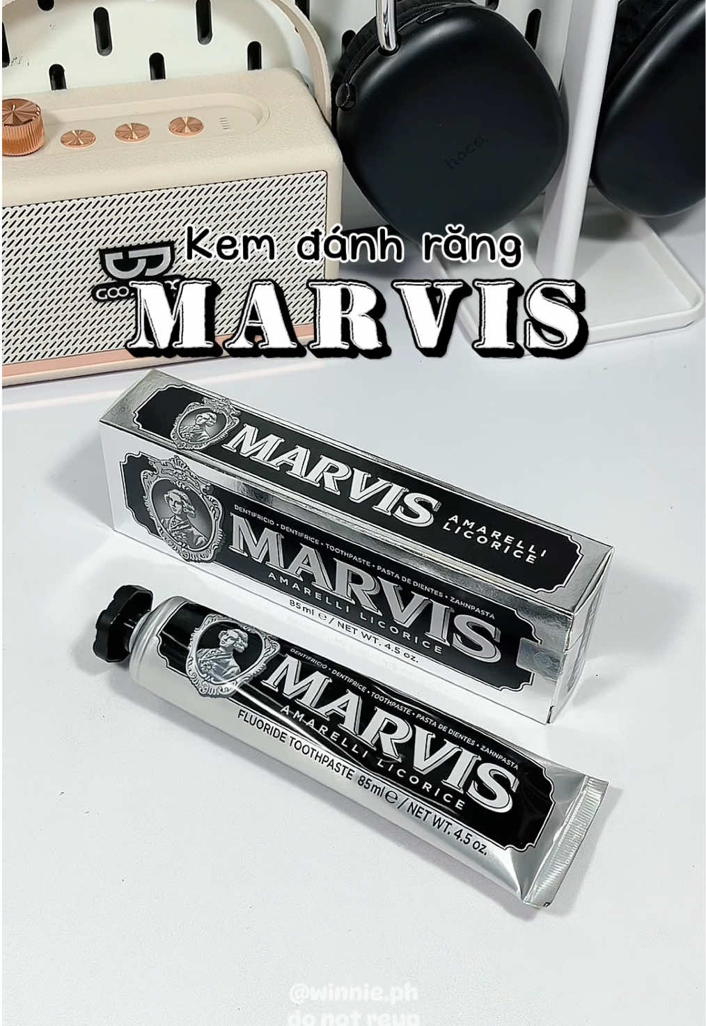Kem đánh răng MARVIS cho tình trạng răng bị ố vàng 🦷✨ #marvis #kemdanhrang #kemdanhrangmarvis #chamsocrangmieng #xuhuong 