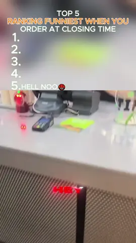 When you order a minute before closing time 😂🤣 #top5 #funnyvideos #ranking #crashout 