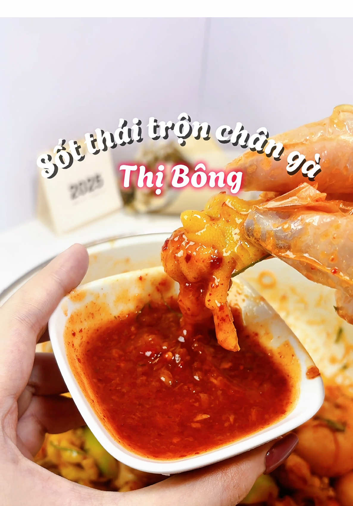 Sốt Thái trộn chân gà Thị Bông #sotthai #sotthaitronchanga #sotthaithibong #thibong #sotchamhaisan 