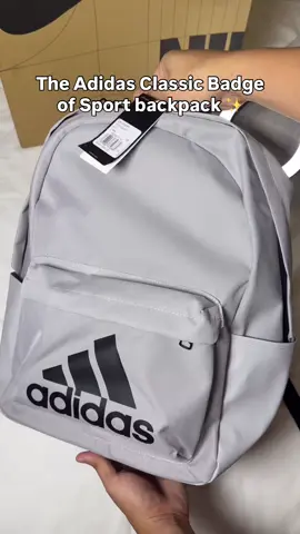 The Adidas Classic Badge of Sport backpack is your go-to for everyday adventures. With room for your laptop, water bottle, and more, you're always prepared. Drop a ‘YES’ if you’re adding this to your wishlist! 👍  #retailry 