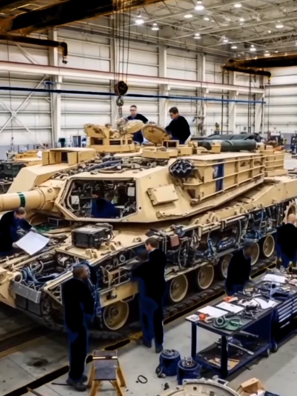 bên trong nhà máy chế tạo những cỗ xe tăng đây uy lực của người Mỹ! Abraham! quái thú sa mạc sahara!