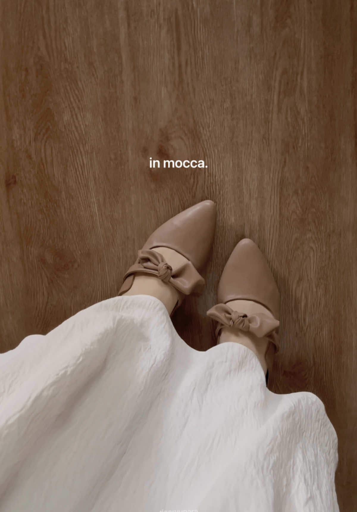 ⋆. 𐙚  my new coquette shoes in mocca 🤎 #coquette #mulesshoes #sepatulucu #mulesheels 