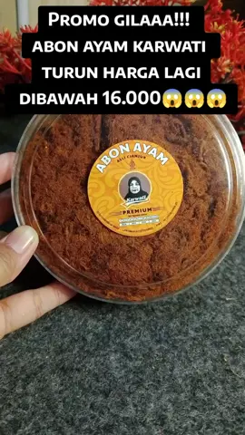 Mumpung harga abon lagi trun bangeeet, kalian buruan check out sekarang dechhh.. sebelum harganya naik lagi #abonkartikacianjur  #abonterenak  #abonterlaris  #abonpremium  #abonayam 