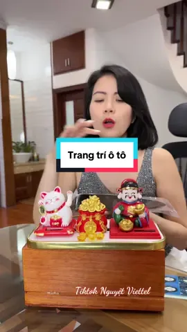 Trang trí taplo ô tô, bàn làm việc #nguyetviettel #tiktokshop #trangtrioto #meothantai 