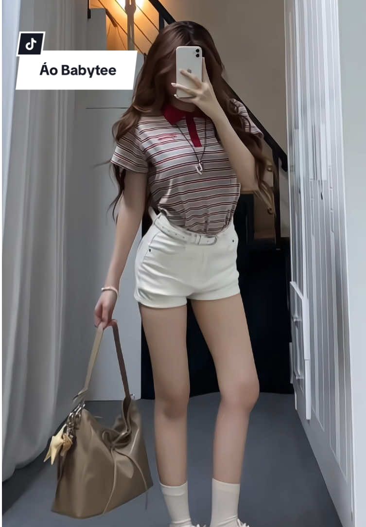 Áo babytee kẻ sọc #bycamcam #aobabytee #aobabyteexinh #thaosuneo #xhuong 