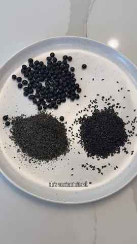 🖤 Black Sesame Hair-Nourishing Elixir — so good for preventing and reversing greys, I am trying to have some everyday!  ✨ Inspired by TCM wisdom: eat black foods for black hair ✨ Ingredients (2 servings) - 2 tbsp black beans (soaked few hours or overnight) - 5 tbsp black sesame seeds (toasted & ground into powder, or use black sesame powder) - 2–3 cups water - (Optional) 1–2 dried jujubes or 1 tsp maple syrup for sweetness Instructions 1. Soak black beans overnight. Boil for 10 minutes until soft. 2. Blend the beans with 2–3 cups of water until smooth. 3. Stir in black sesame powder and an extra spoonful of whole sesame seeds for texture. 4. Sweeten naturally with jujube or maple syrup, if desired. 5. Serve warm or chilled—like a creamy, charcoal-black tonic. Why It Works (TCM) 🖤 Black sesame: Nourishes the Kidneys and Liver, supports hair growth, strengthens roots, and is said to prevent greying. 🖤 Black beans: Add minerals, iron, and plant protein for vitality and shine. 🖤 Together, they create a mineral-rich elixir that keeps hair dark, strong, and lustrous. 🖤 Pure nourishment. No dairy, no additives, no refined sugar. Just nature’s beauty tonic. #blacksesame #hairhealth #nogreyhair #tcm #jelloskin 