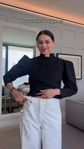 Perfect jeans size hack 👖 | must-save for later 🤍 | #fashionhacks #style #jeans 