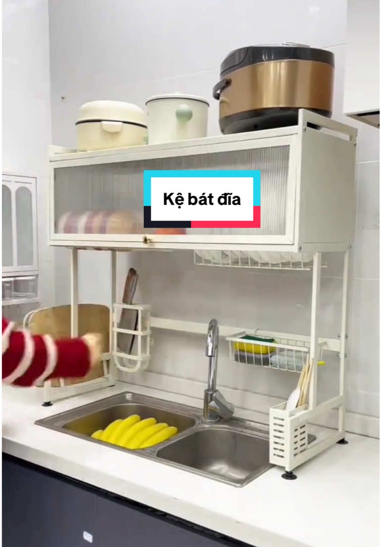 Kệ bát đĩa tiết kiệm không gian bếp, gọn gàng, tiện lợi #kebatdia #giadungnhabep #giadungtienich #voinuocthongminh #viral 