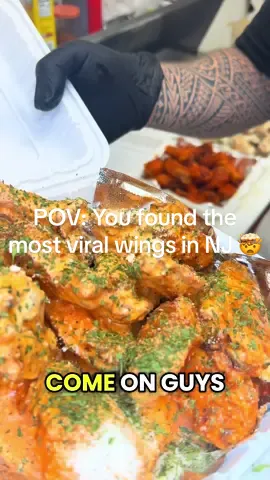 Okay, Nj’s most viral wings 🤯 748 Sicklerville Rd, inside Marathon Gas ⛽️  #fyp #pov #wings #trending #viralvideo 