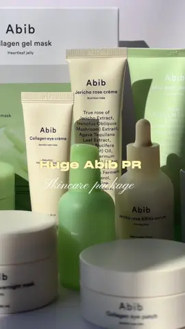 When your fave skincare brand sends you PR 😭💌 @Abib Cosmetics Thank you SOO much !!! #prunboxing #prhaul #abibskincare #skincare #kbeauty 