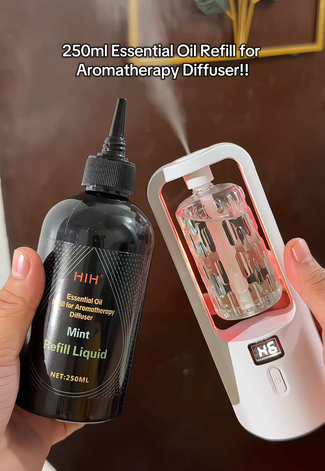 Sobrang bango ng new scent ,grabii Mint Scent pala gamit ko ang bango nya!!#essentialoil #refill #airfreshener #humidifier #aromatherapydiffuser 