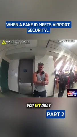When a Fake ID Meets Airport Security…#cops #copsoftiktok #bodycam 