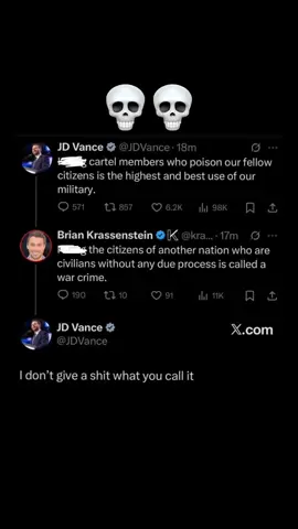 JD Vance with the IDGAF what you think comment lol. These people care more about criminal invaders than our own citizens #jdvance #politics #fyp 
