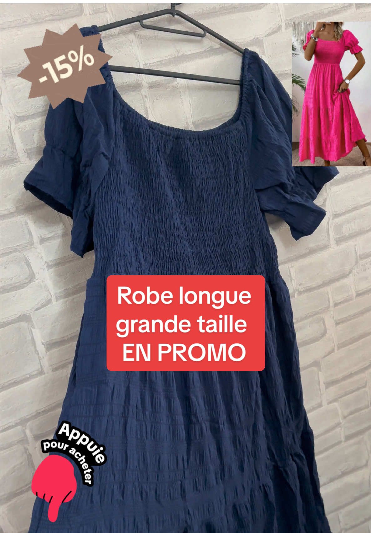 Clique sur le panier pour commander #dresses #clothes #grandetaille #tiktokshop #robe  