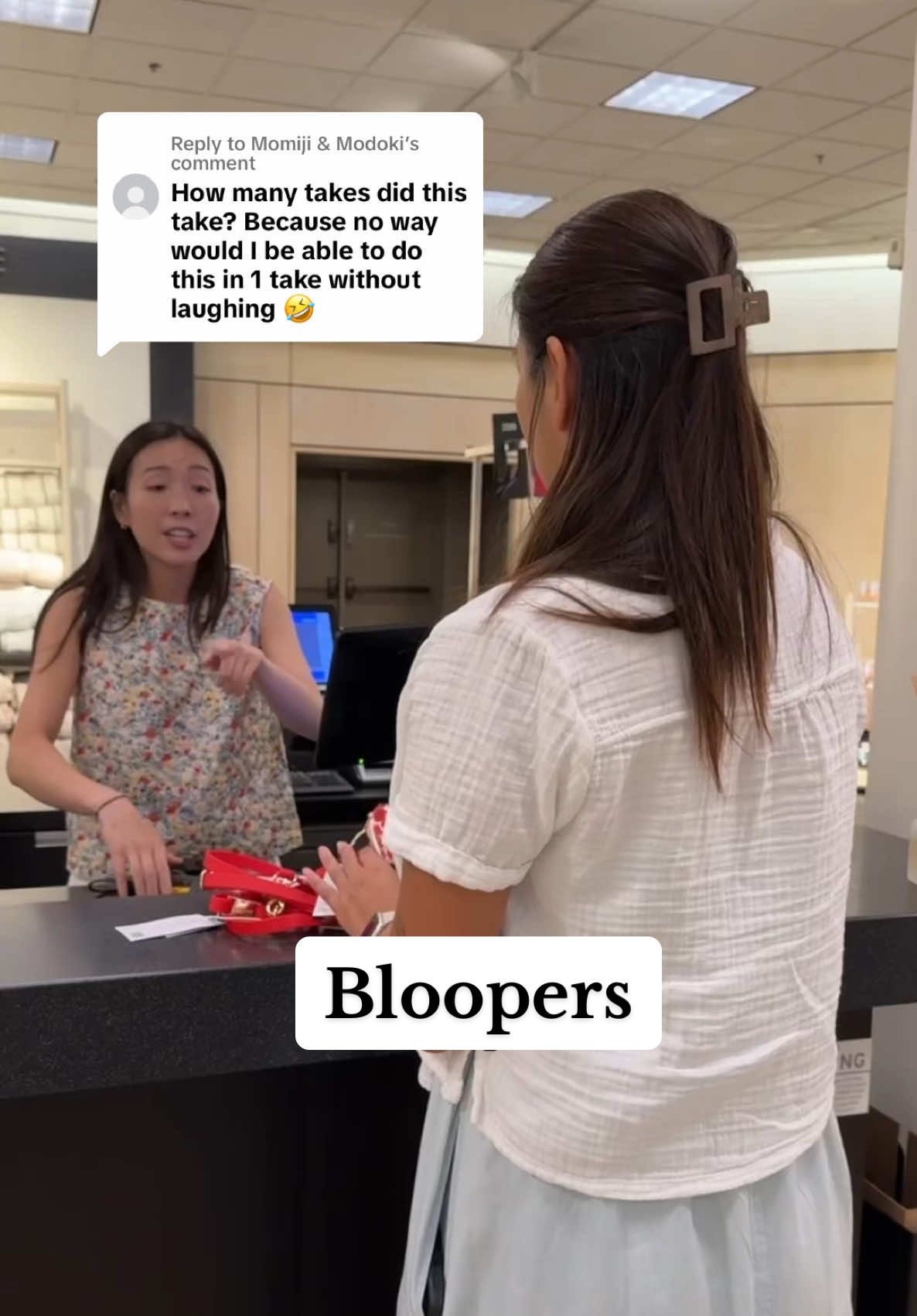 Replying to @Momiji & Modoki It took everything in me to not break character but shoutout to the @Nordstrom team for letting us film this🤪 Shop online and in person in 26 stores: new Tacoma WA store was just added and I have the full list in a playlist! #bloopers #behindthescenes #funny #SmallBusiness #nordstrom #dogbrand #dogaccessories #everythingiscontent #dogwalkinggear #smallbusinessmarketing #dogsoftiktok #small biz marketing #smallbusinessowner #dogsmallbusiness 