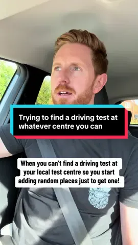 Finding it difficult to book a driving test so you start adding random test centres and just hoping it’s all ok . . I also feel I’m in a lip sync battle with @theexexaminer at the moment 😂 . . . #drivinglessons #drivinginstructor #drivingtest #comedy #theoffice 