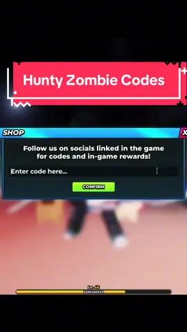 Essential codes for all zombie slayers 😎 #roblox #robloxfyp #GamingOnTikTok #huntyzombies 