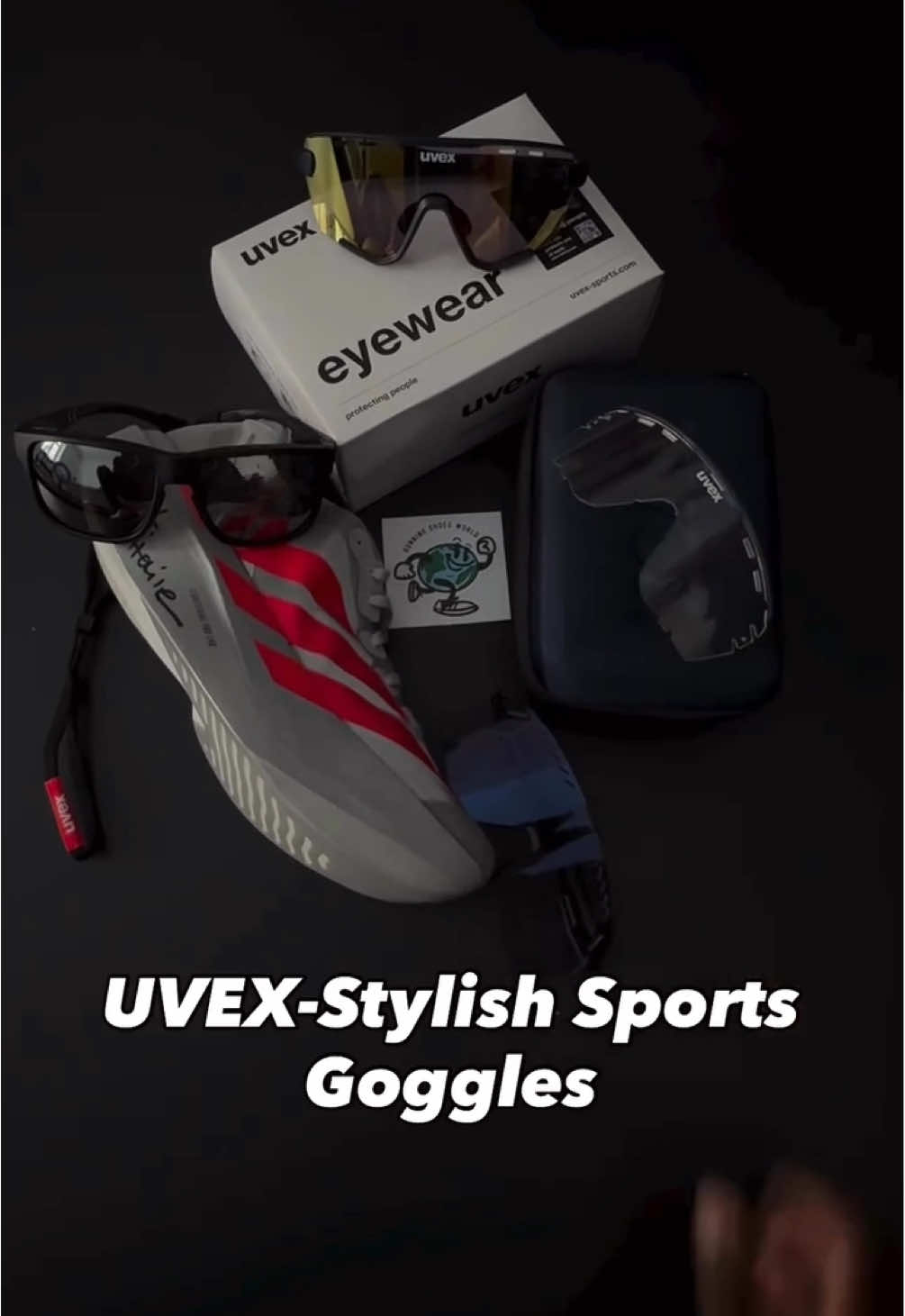 UVEX | Stylish Sports Goggles 😎 Homeland 🇩🇪 Brand coming through with some fresh shields for my sports activities.  👓 Uvex pace stage s v (Black Matt ) 🕶️ Uvex sportstyle 312 VPX ( Black Matt ) 🕶️👓 Uvex sportstyle 236 s set ( Blue Matt ) 1️⃣The uvex pace stage s V sports sunglasses are for performance athletes with a narrower face. Changing light and shadows? Not an issue. With self-tinting uvex variomatic® lenses these glasses adjust automatically to the prevailing light conditions in just seconds. The uvex supravision® anti-fog coating also ensures mist-free vision. Plus, the lenses cut out 100% of UVA, UVB and UVC rays. 2️⃣The outdoor sports glasses uvex sportstyle 312 guarantee optimal visibility and 100 percent UV protection. It comes with soft nose pads, soft temple ends and an additional headband for a secure hold and maximum comfort. Clever: The removable magnetic side protection with which the lateral incidence of light can be regulated. 3️⃣These all-round sports glasses for narrow faces sit perfectly and are also a real eye-catcher thanks to the additional clear interchangeable lens. Because you can easily replace the oversize shield with uvex supravision® coating for permanently fog-free lenses if necessary - from mirrored to clear. A push button on the inside unlocks the temple, frame and lens and makes the replacement very uncomplicated. About UVEX Group “The uvex group develops, manufactures and tests its innovative technologies until today in its own production facilities, mainly in Germany and Europe. With their production site Fürth Germany . Their entire value chain is therefore in their own hands - from product idea and development, through manufacturing, to distribution. This not only enables the uvex group to act particularly quickly and flexible, but also to guarantee the high quality standards of its products. @uvexsports  . . . . . . . . . . . #runningshoesworld #uvex #sunglasses #sportsglasses #Running   