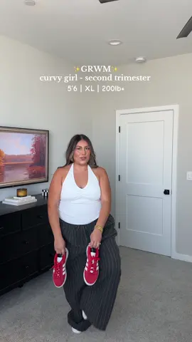 The style of this video reminds me of my OG outfit videos. 🤩🎶 #outfitinspo #styleinspo #pregnantootd #curvyfashion #grwm 