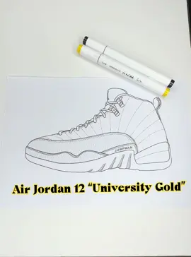 ⚡️University Gold 12s looking tough! Black & yellow combo always hits 🖤💛 #Jordan12 #UniversityGold12s #SneakerArt #CustomKicks #SneakerTok #ShoeArt #KickArt #AirJordan #SneakerHeads #MarkerArt