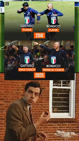 📅 2010: Gennaro Gattuso and Leonardo Bonucci both playing for Italy NT. 📅 2025: Gennaro Gattuso is the Head Coach and Leonardo Bonucci is Tehnical Coach of Italy. Doing their best for Italy, on and off the pitch. 😍🇮🇹 #football #fyral #foryoupage #dalabyasincartan 