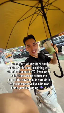 Rain or shine, just keep going. ☔️✨ @Markphong Tram #markphongdiary #fyp #rainorshine #keepgoing 