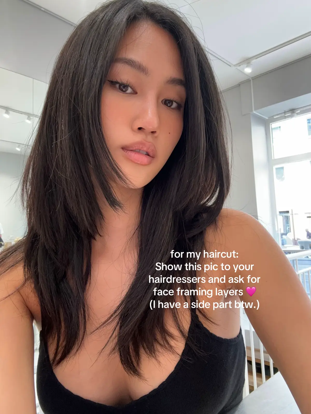 I get a lot of q’s about my hair. I thinned out my hair a lot as I have a lot of it and very thick. That’s why layers help me a lot #hairstyle #asianhair #layers 