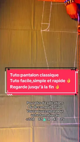 Tu as des problèmes pour tracer et couper un pantalon classique ??? Alors voici pour toi .. Tuto:pantalon classique,tuto simple,facile et rapide #couture #formationprofessionnelle #stylisme #pantalon #tutorial 