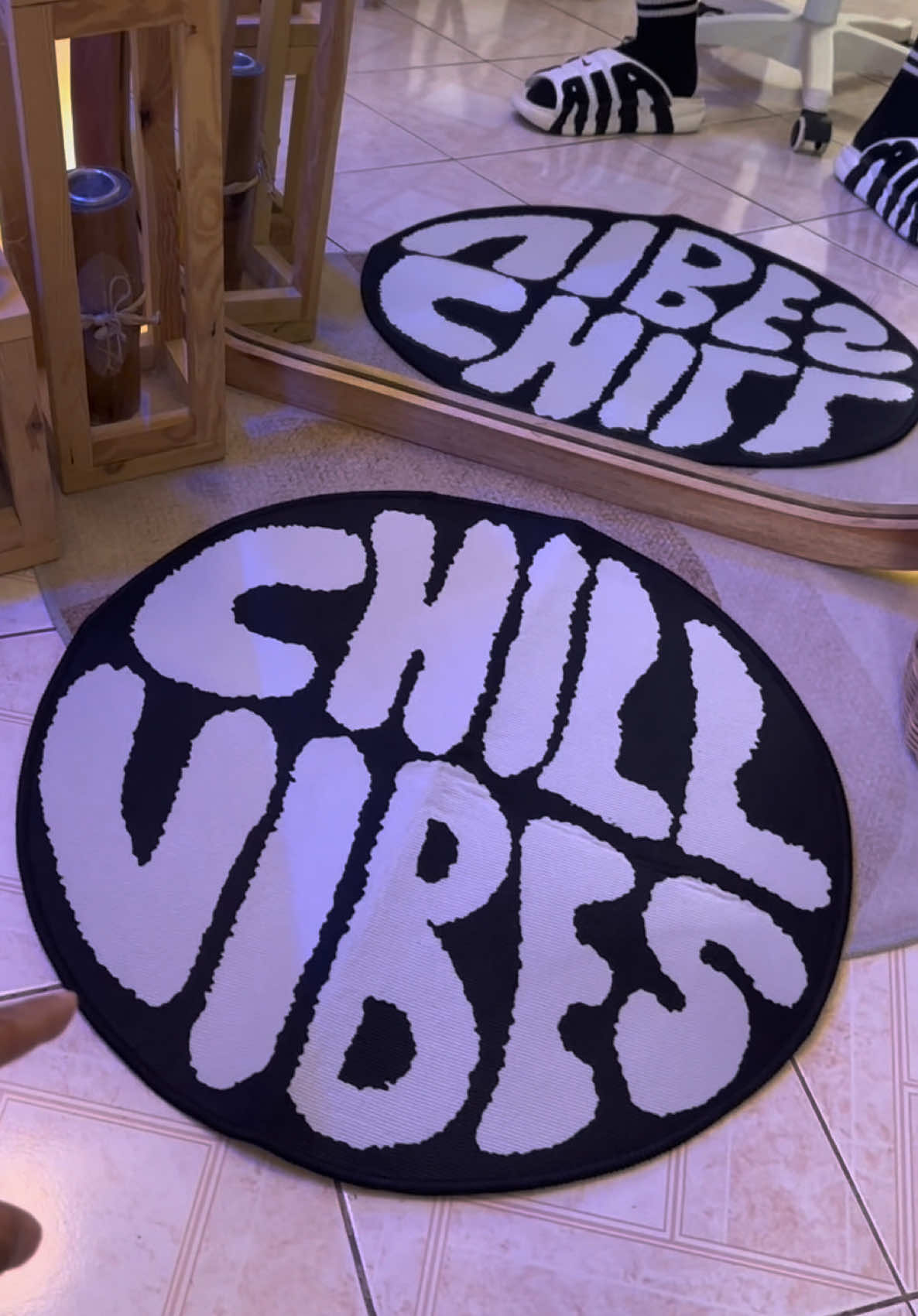 Chill vibes round carpet.. #carpet #chillvibes #roundcarpet 