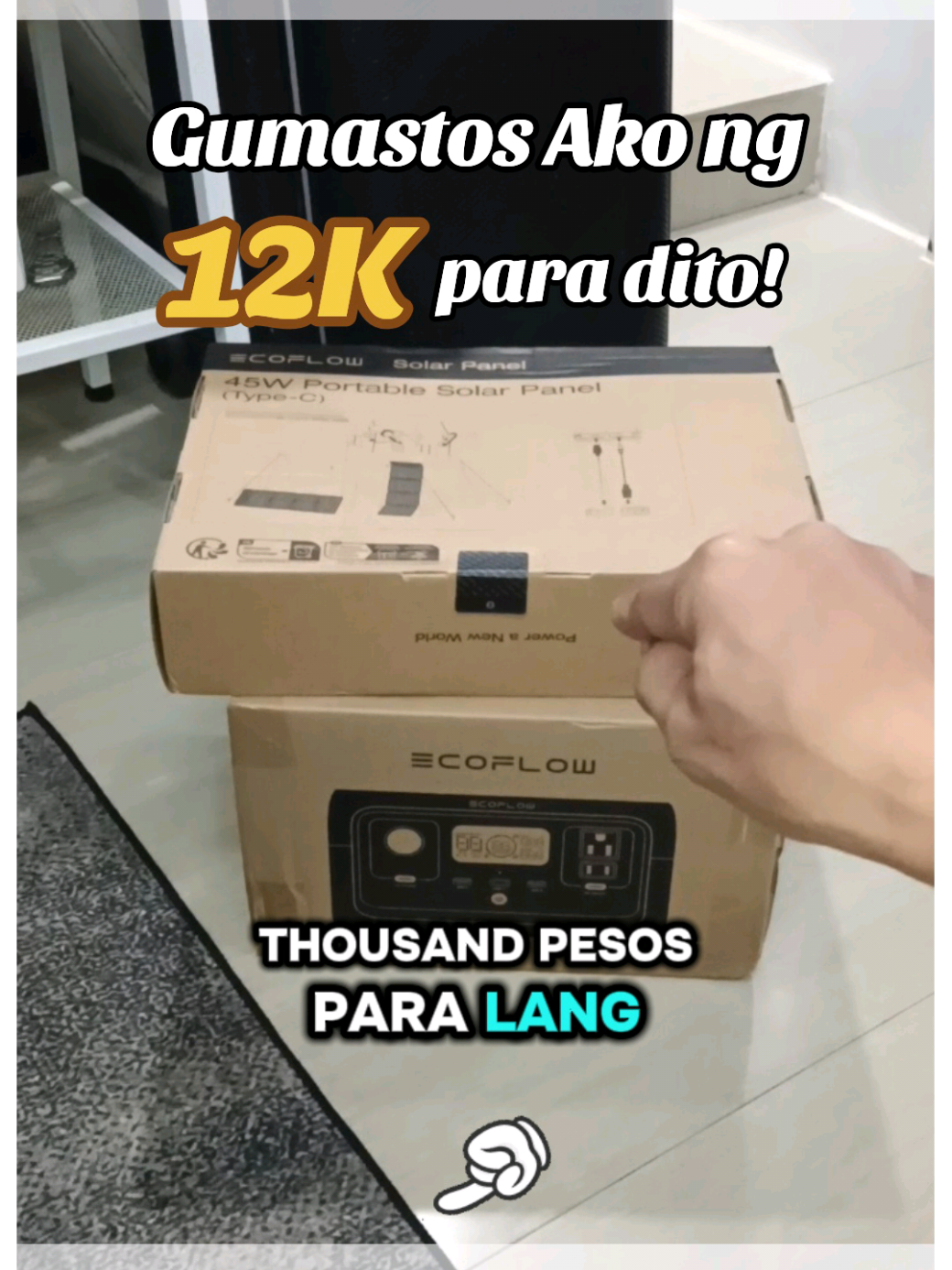 Gumastos ako ng 12,000 pesos para dito 😉 #ecoflowpowerstation  #ecoflowphilippines  #ecoflowriver2  #freeelectricity  #solargenerator 