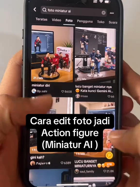 Cara gerakin foto AI miniatur action figure kalian #fypp #seruhnyabelajar #LMArena #actionfigur #xyzabc #ai #fyp #viral #foryou #miniatur #googlegeminiai #tutorial #openart #fotominiatur #editing #miniaturai #gemini #trendai