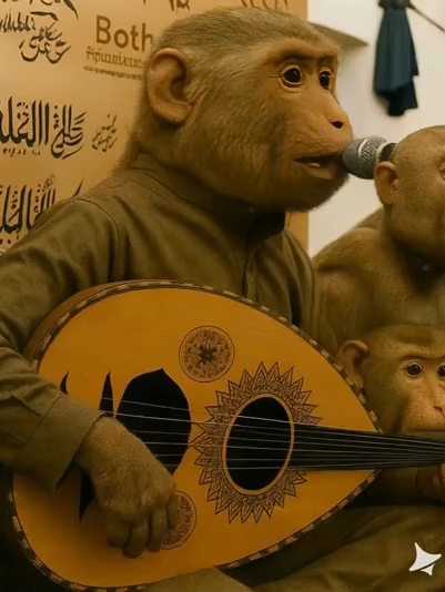 الباله والليله البالة #قرود طرب #قرود #كسبلور  #ذكاء_اصطناعي  #مشاهير