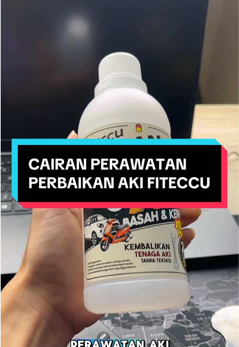 Air aki kering cairan vitamin perbaikan perawatan aki soak kendaraan #airaki #cairanperbaikanaki #cairanperawatanaki #fiteccu 