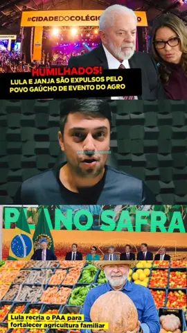 Lula e Janja são EXPULSOS pelo povo gaúcho no evento do agro #lula #janja #agro #governolula #eduardoleite 