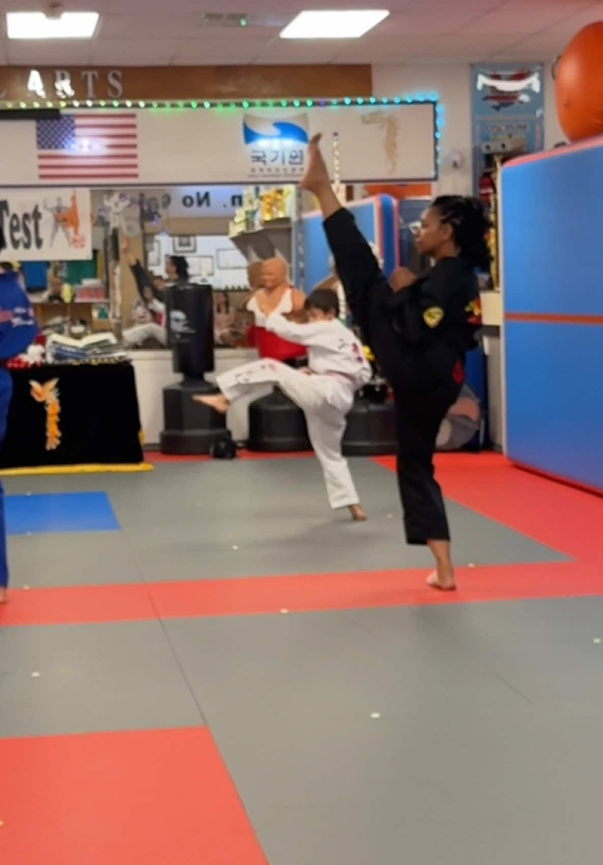 Another belt test, another step closer to black belt! #taekwondokicks #belttest #martailarts #poomsae #highkick