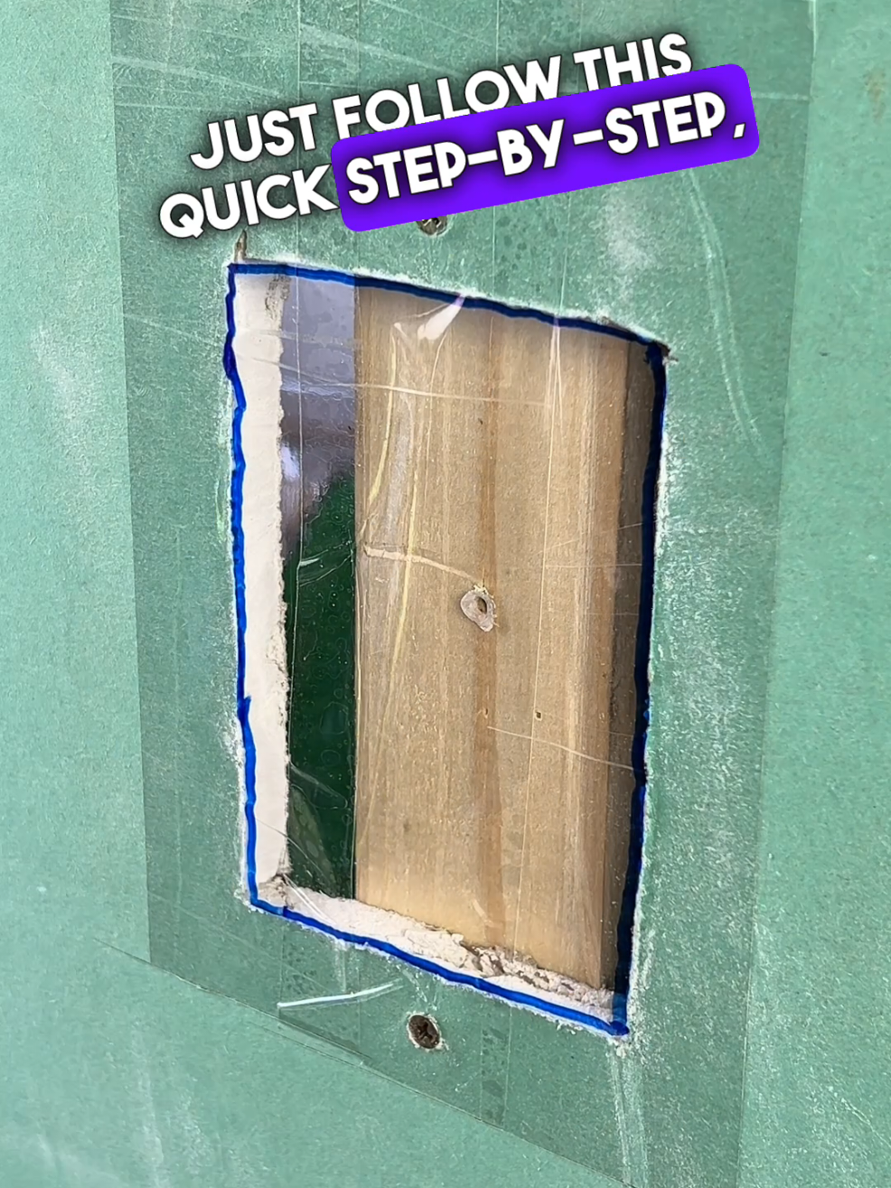Fix drywall in 5 minutes Quick and practical repair #USA #DrywallFix #HomeHack 