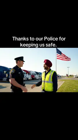 Thanks to our law enforcement. #trucking #cdl #truckdriver #punjabi