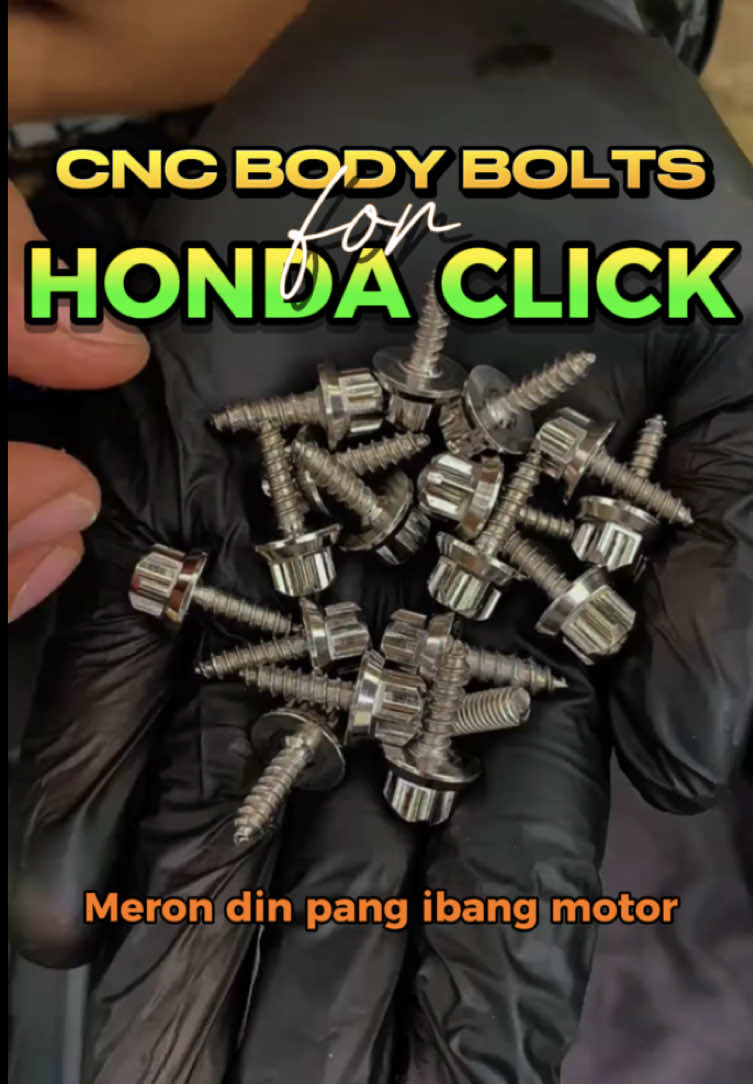 Cnc Body Bolts for Honda Click, meron din pang ibang motor sa basket po. #hondaclick #bolts #cncbolts #motorcycle #click125i 