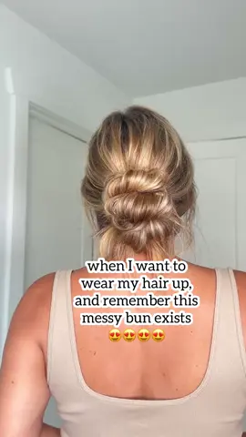 This messy bun is SO cute! Follow @haircare for more 😍 • • • • • • • • • • 🎥 laineyostrom #messybun #hairstyle #saveforlater #musttry