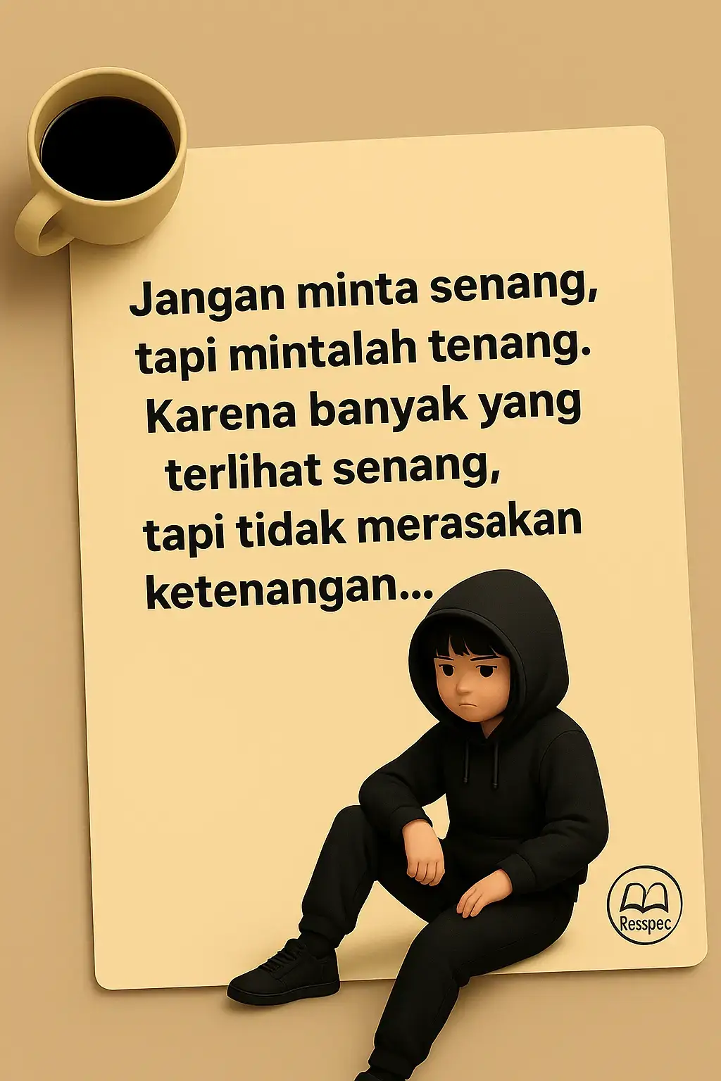 Tak semua yang terlihat senang benar-benar bahagia, karena ketenangan tidak pernah lahir dari apa yang tampak di luar #story #reszpec #katakata #fyp #quotes 