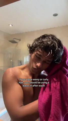 Use a leave in conditioner for wavy or curly hair #hairstyle #cannon #mogging #hairstyle I get mine from @Based Bodyworks 
